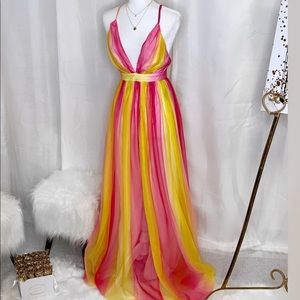 Yellow and Pink maxi